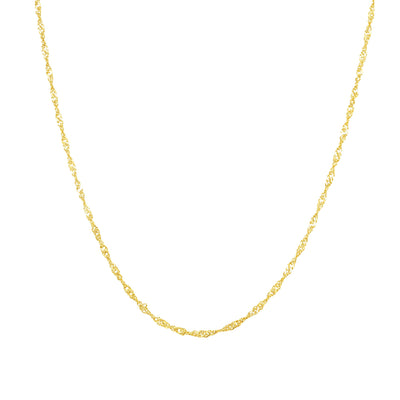 Fine Singapore Chain Necklace Gold