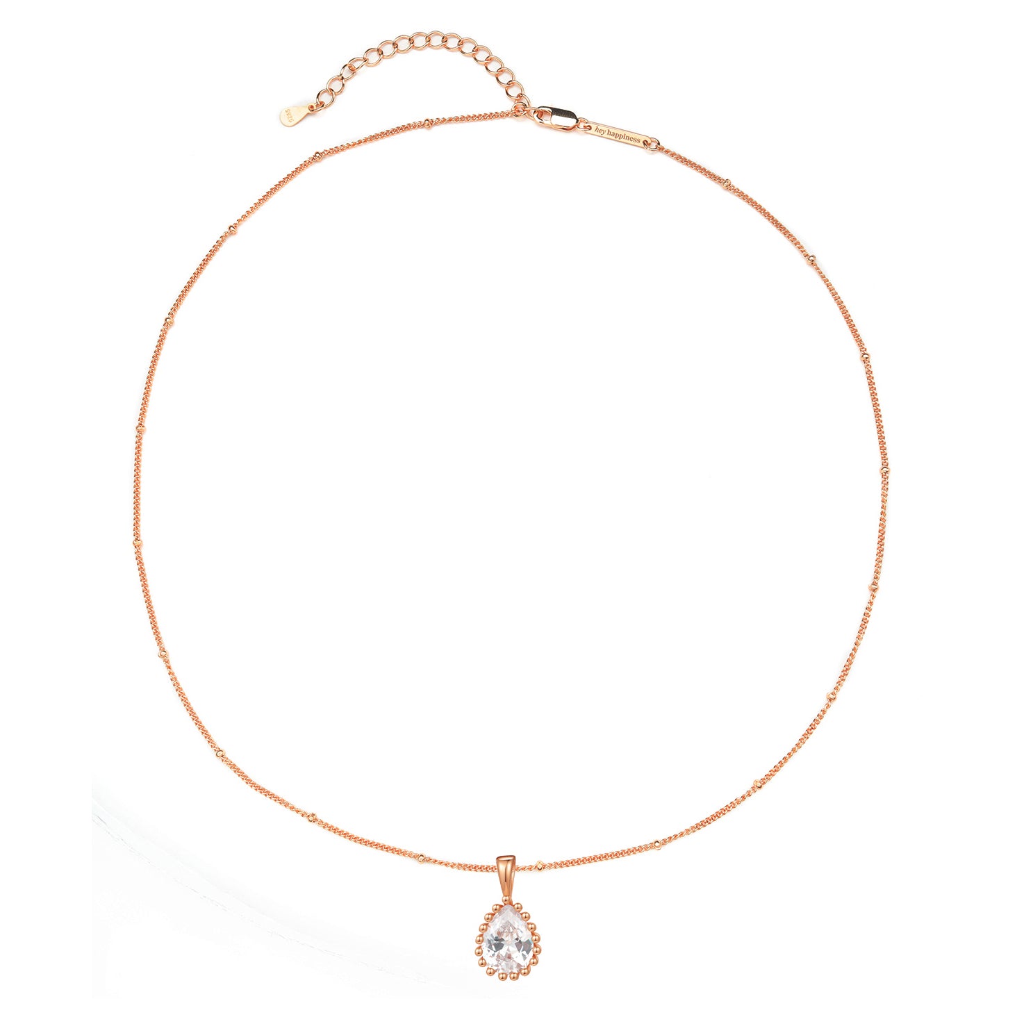 Collar Birthstone Abril Diamante Plata de Ley 925
