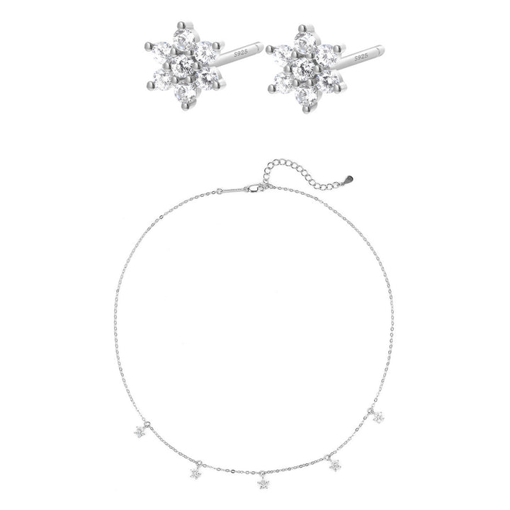 Blüte Schmuckset aus Sterlingsilber