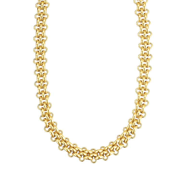 Bold Interlocking Chain Necklace Waterproof