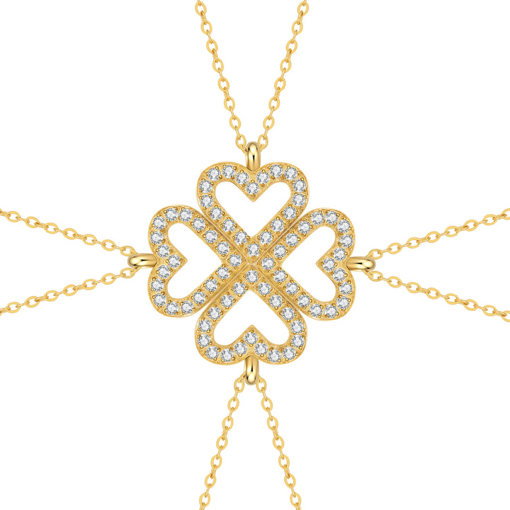 Set Collares Cuarteto Bond Hearts Crystal – Waterproof