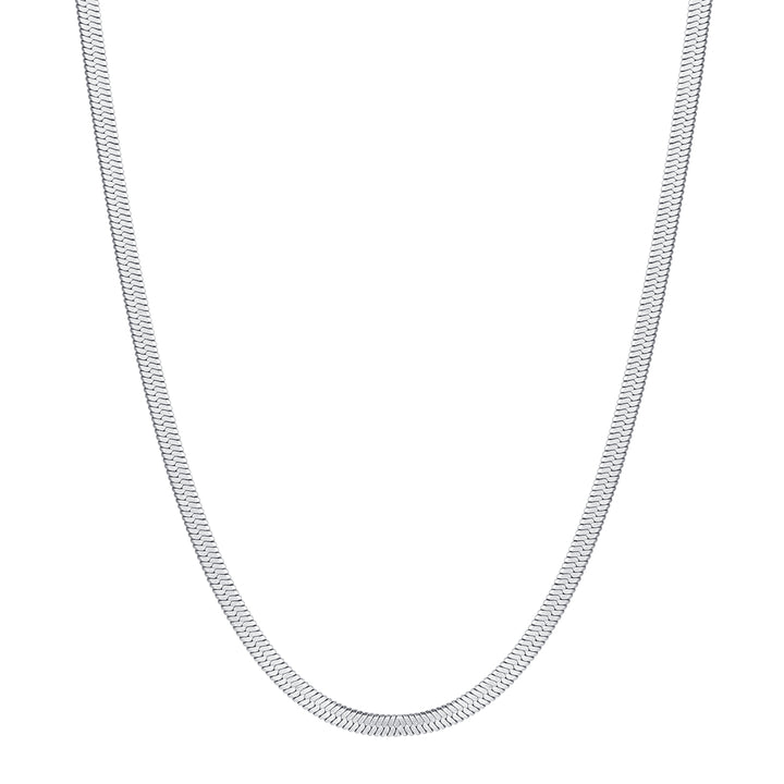Collar Choker de Cadena Serpiente en Plata