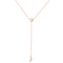 Star Moon Lariat Y Necklace Rose Gold