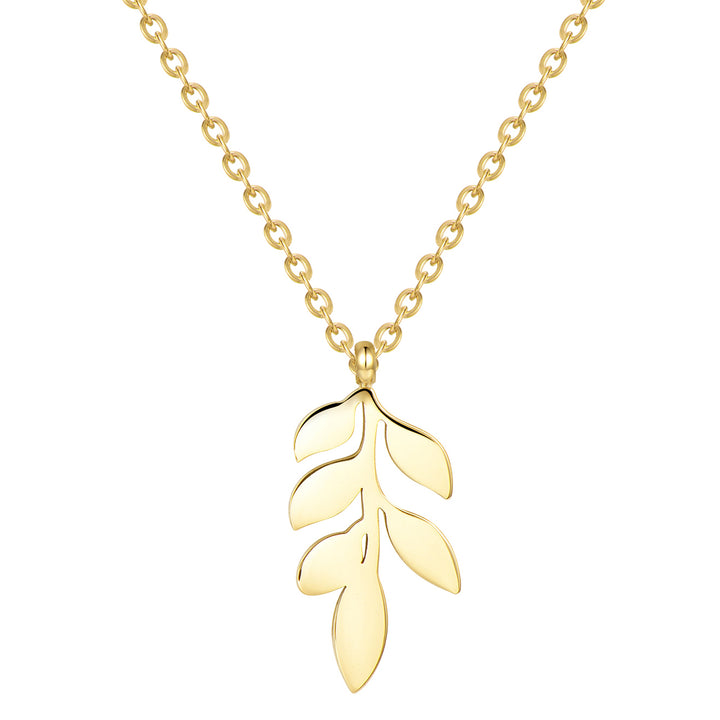 Collar de Hoja Bonita en Oro