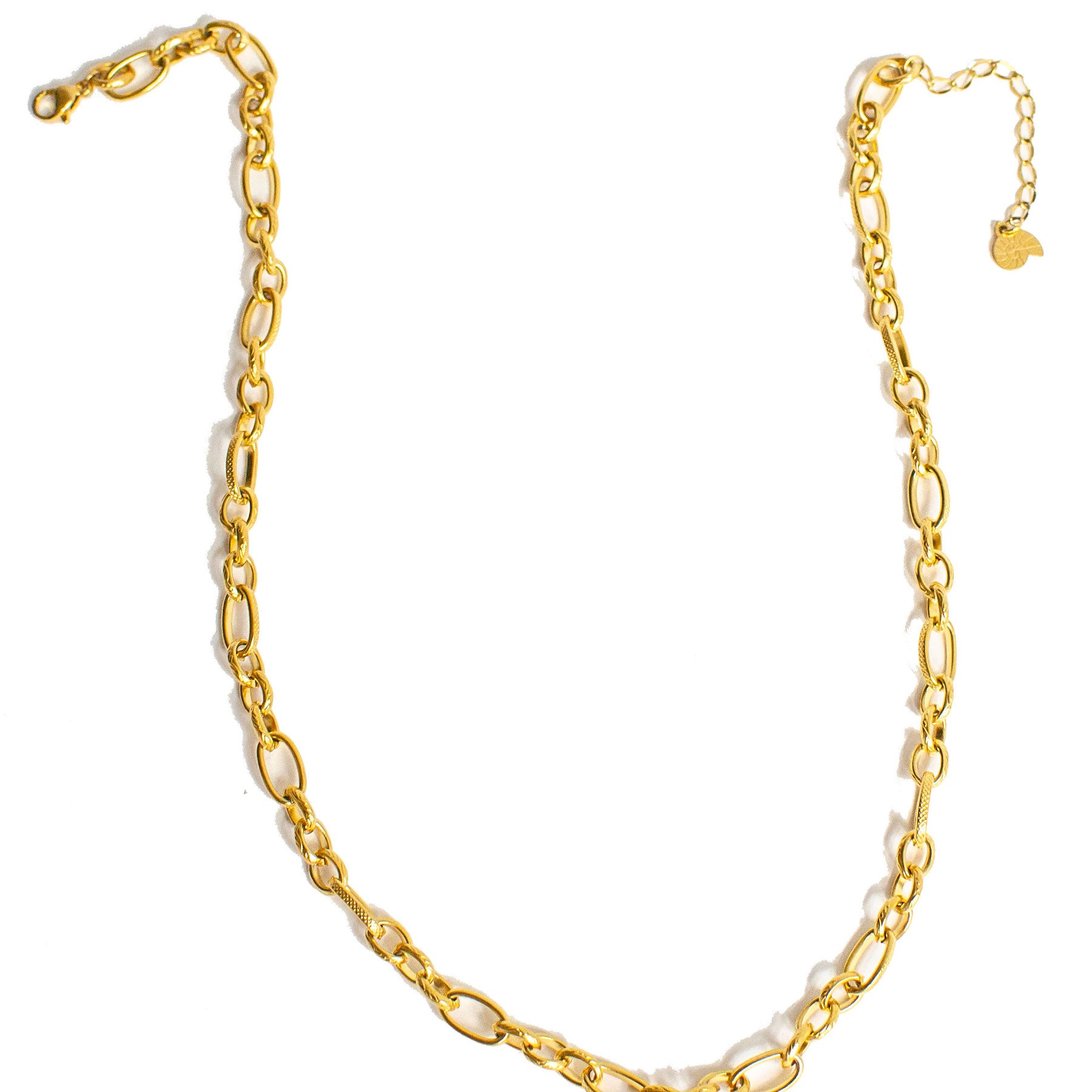 Collar Grueso de Cadena Fígaro Ovalada en Oro