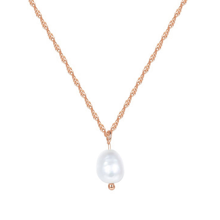 Collar con Colgante Perla Plata de Ley 925