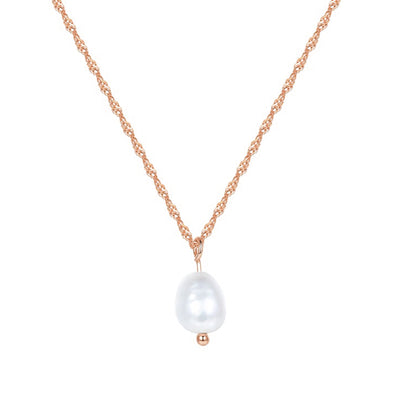 Pearl Pendant Necklace Sterling Silver