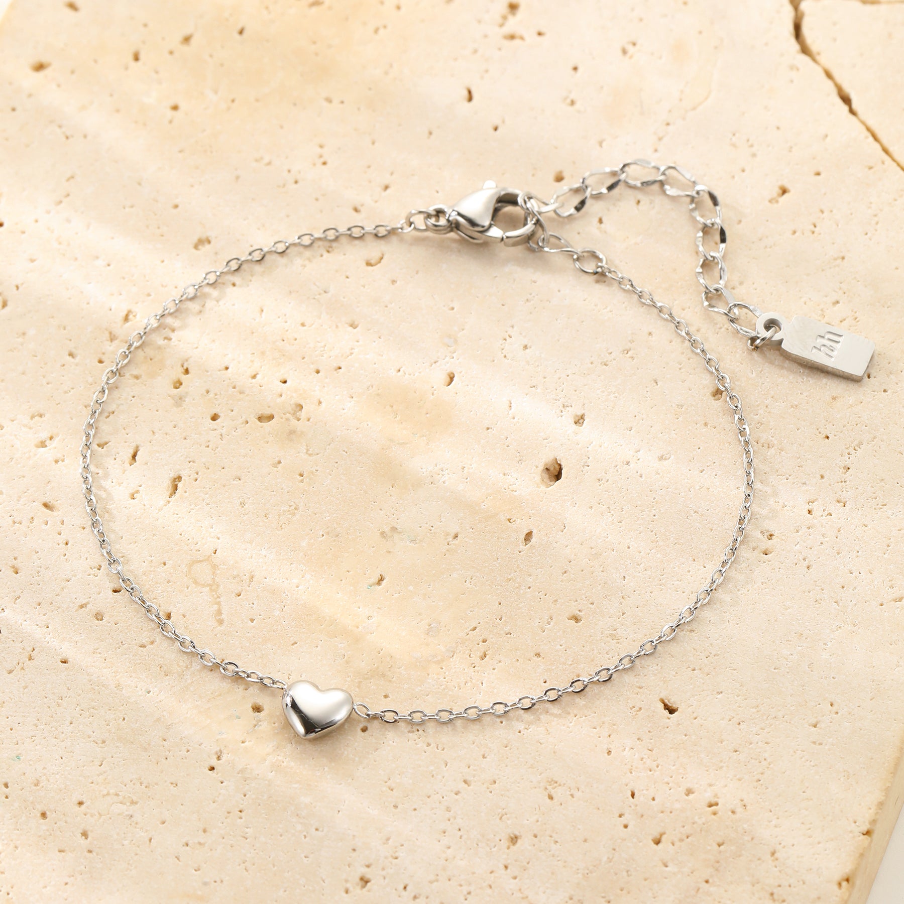 Chunky Heart Bracelet Waterproof