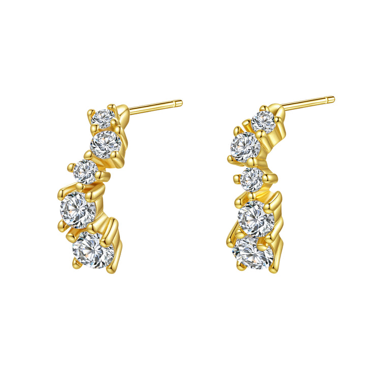 Pendientes de aro de chispas celestiales plata esterlina