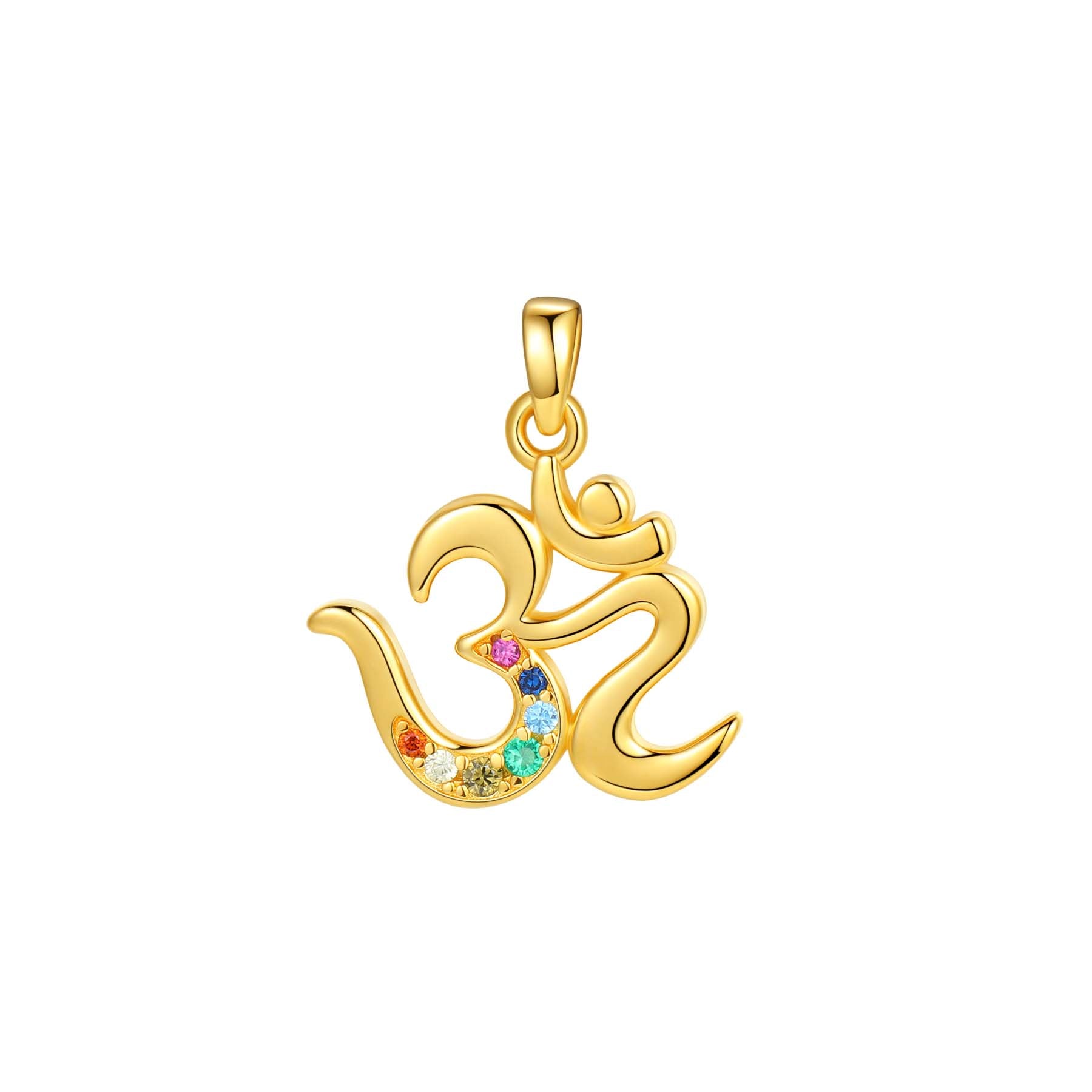 Collar Colgante Chakra Om Unidad Plata de Ley 925