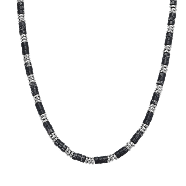 Collar Cuentas Negras Chunky Waterproof