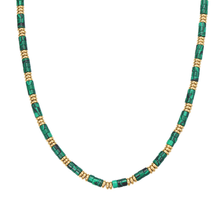 Collar Cuentas Verdes Chunky Waterproof