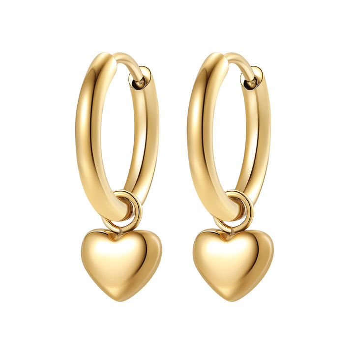 Pendientes Aro Corázon Chunky Waterproof