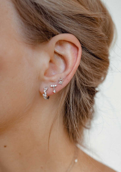 Twin Constellation Stud Earrings Sterling Silver