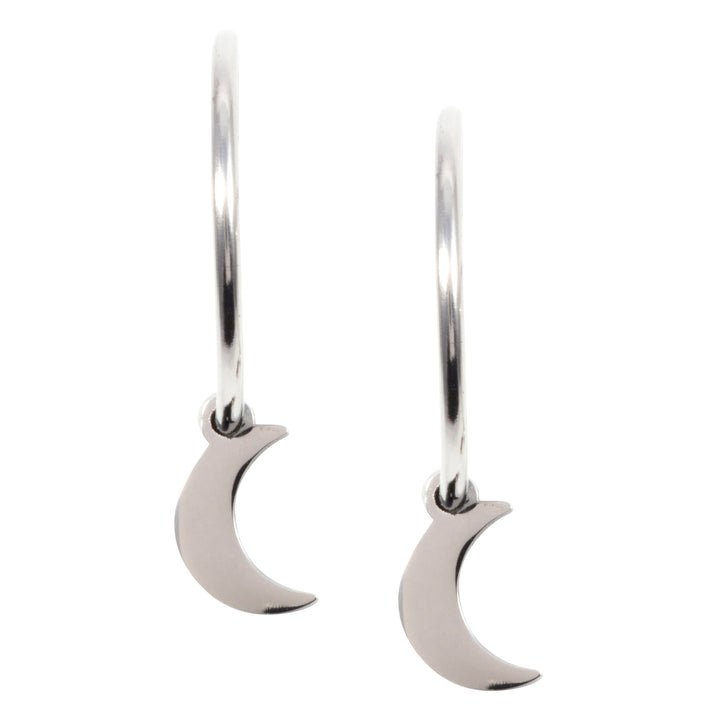 Pendientes de Aro y Luna en Plata