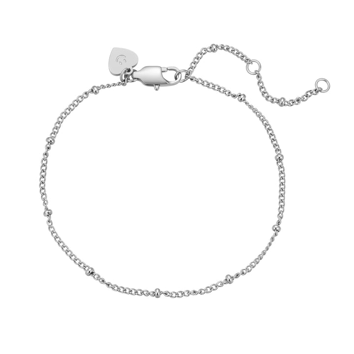 Zartes Perlenketten-Armband aus Edelstahl – Wasserfest