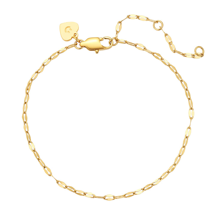 Zartes Rolo-Kettenarmband aus Edelstahl – Wasserfest