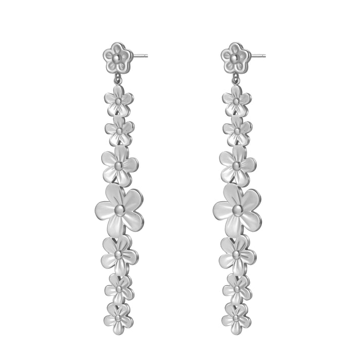 Pendientes Largos Cascada de Margaritas Waterproof