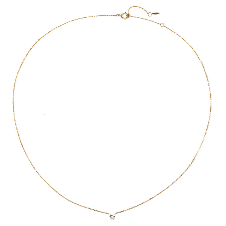 Collar Colgante Corazón Diamante Devotion Oro Macizo 14K