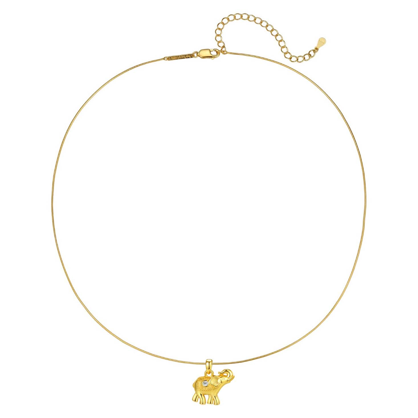 Collier Pendentif Éléphant Succès Argent Sterling