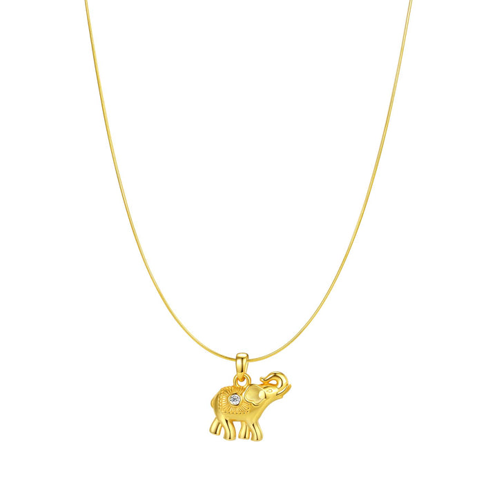 Collier Pendentif Éléphant Succès Argent Sterling