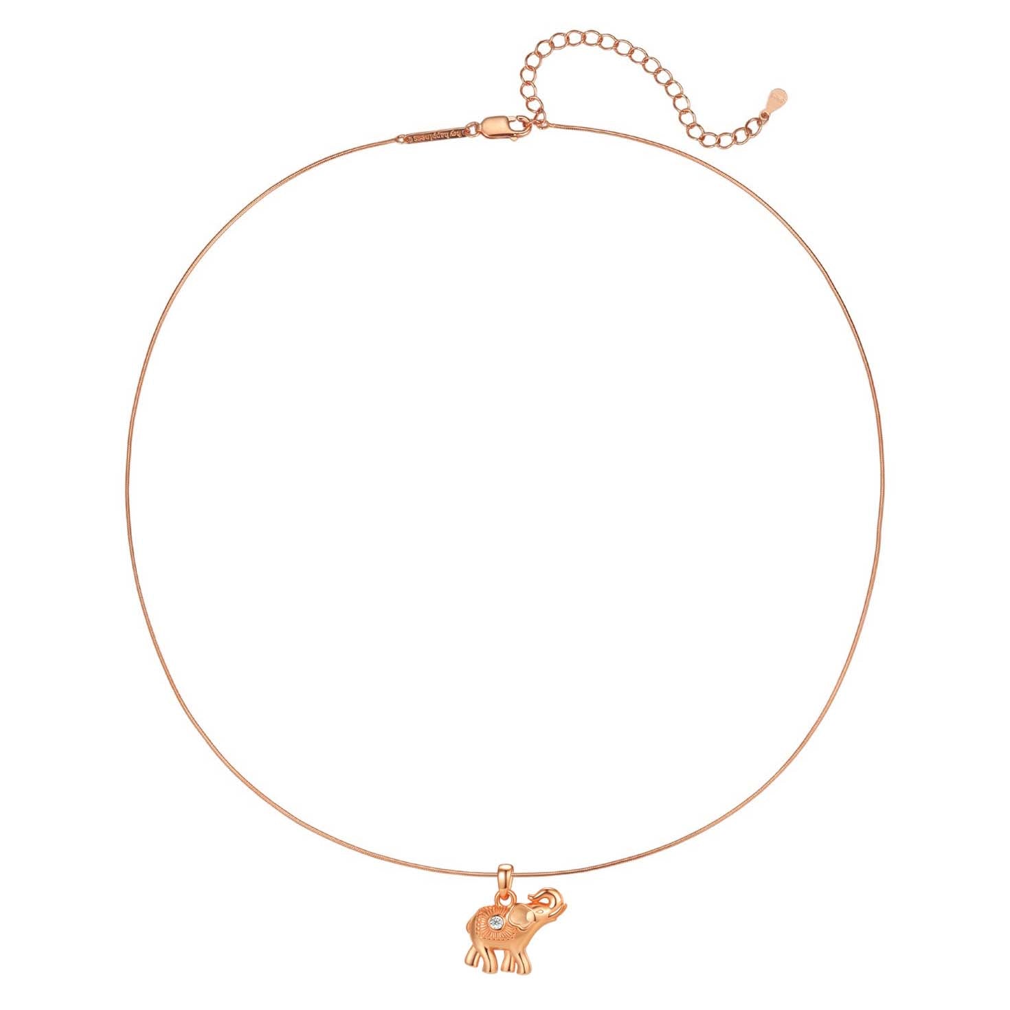 Collier Pendentif Éléphant Succès Argent Sterling