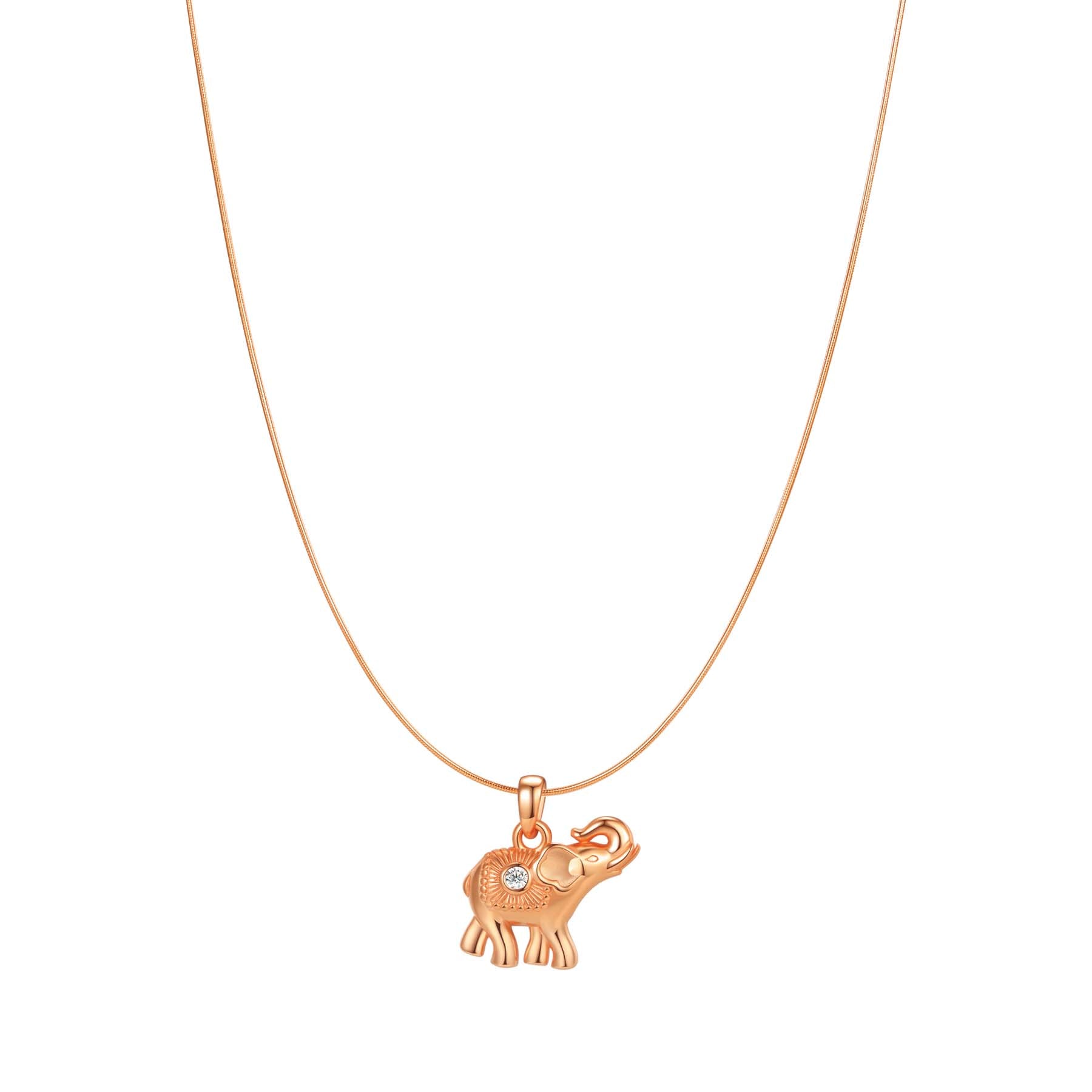 Collier Pendentif Éléphant Succès Argent Sterling