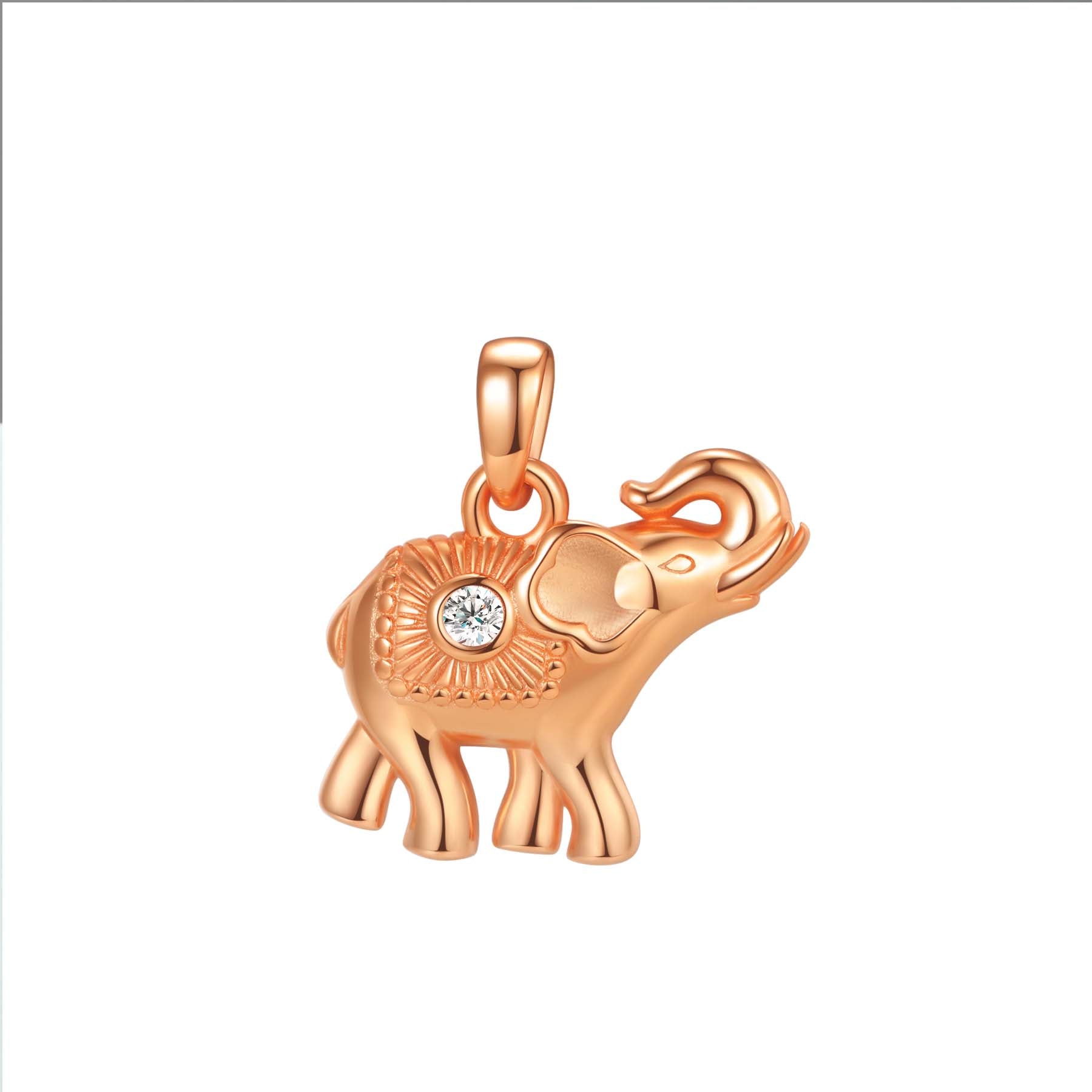 Collier Pendentif Éléphant Succès Argent Sterling