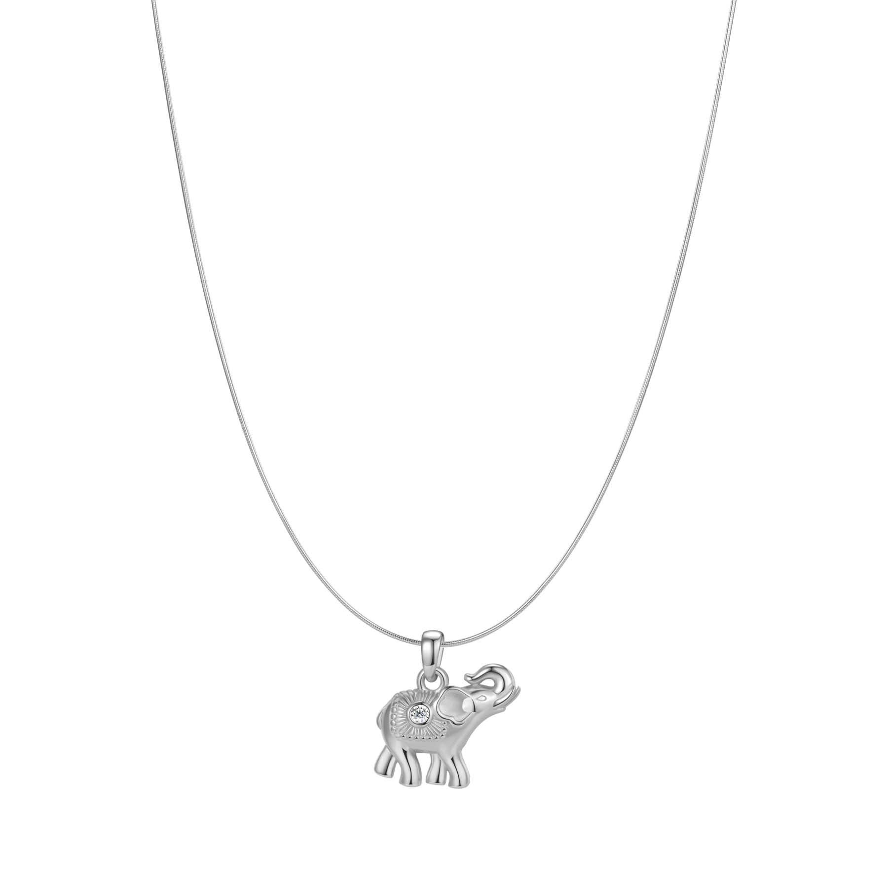 Collier Pendentif Éléphant Succès Argent Sterling