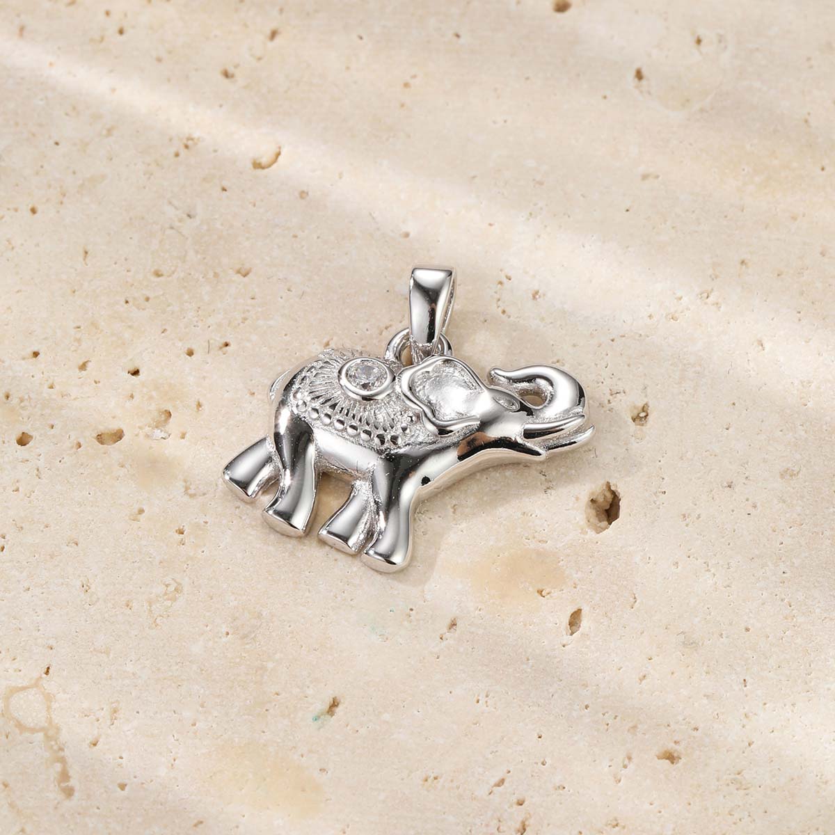 Collier Pendentif Éléphant Succès Argent Sterling