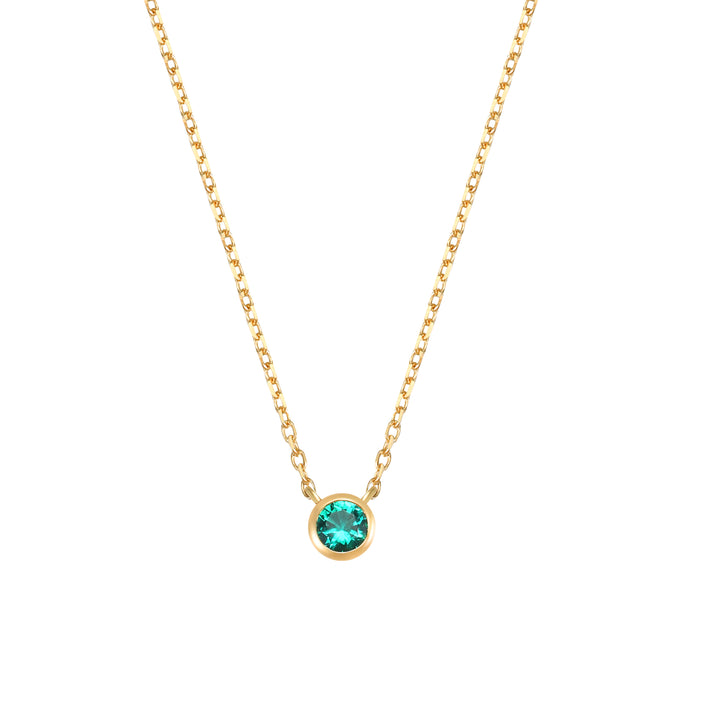 Evergreen Soul – Halskette aus 585er Gold (14 Karat) mit Smaragd