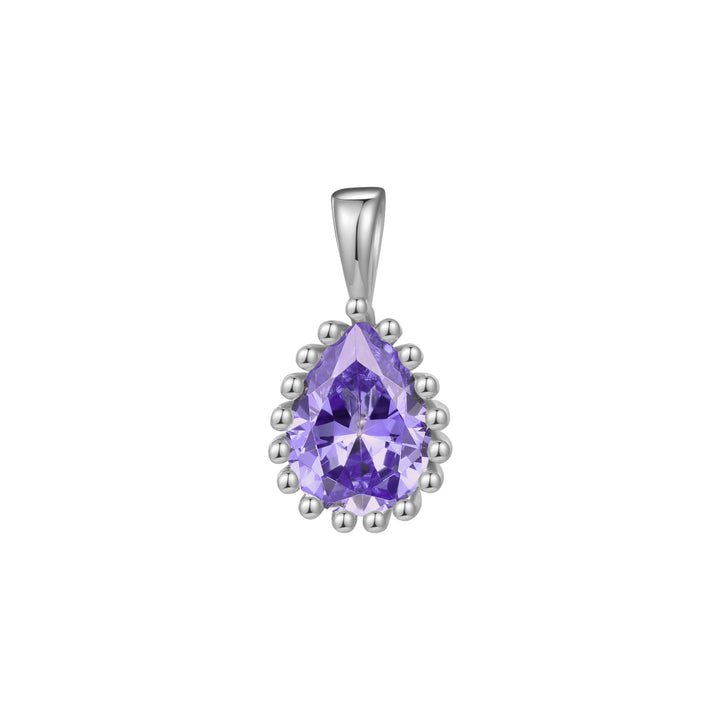 Collar Birthstone Febrero Amatista Plata de Ley 925