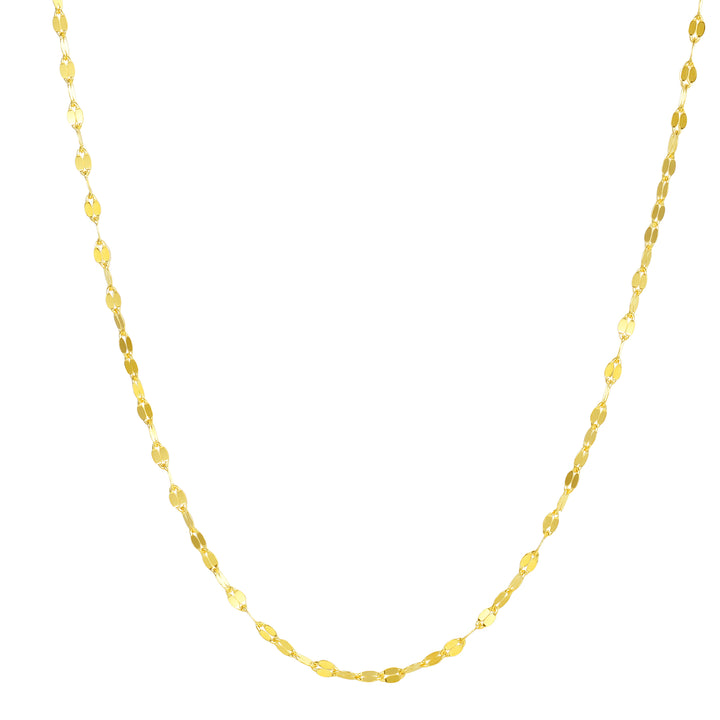 Collar de Cadena Plana Tipo Rolo Plata de Ley 925