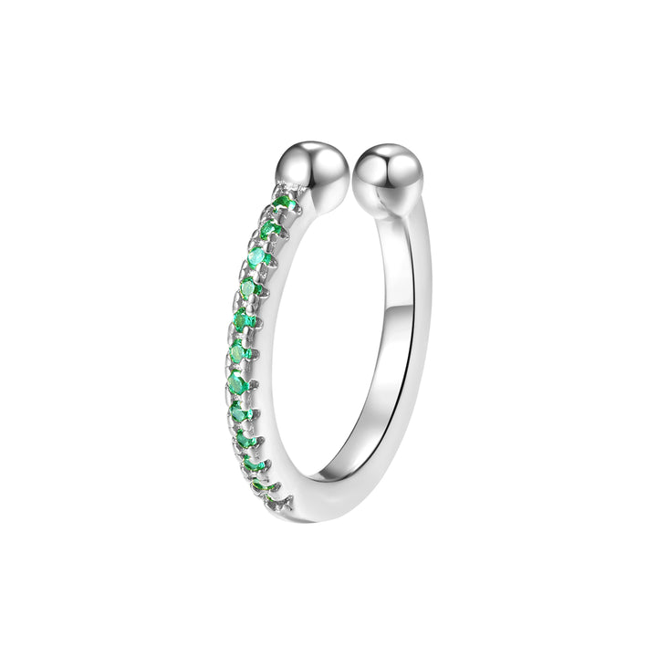 Grüne Diamant Ear Cuff aus Sterlingsilber, vergoldet