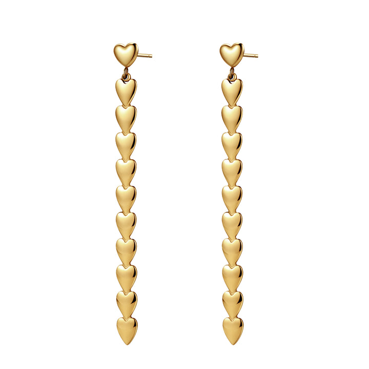 Boucles d’oreilles Pendantes Cascade Cœurs Waterproof