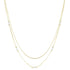 2 Layering Necklaces Set Pearls Sterling Silver Gold