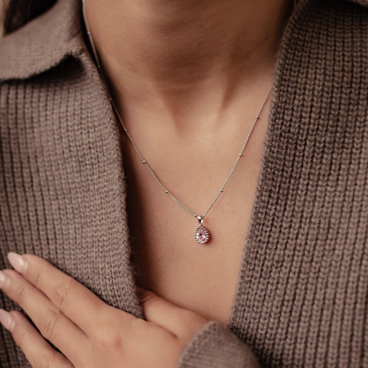Collier Pierre de Naissance Janvier Grenat Argent Sterling