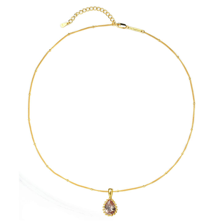 Collar Birthstone Enero Granate Plata de Ley 925