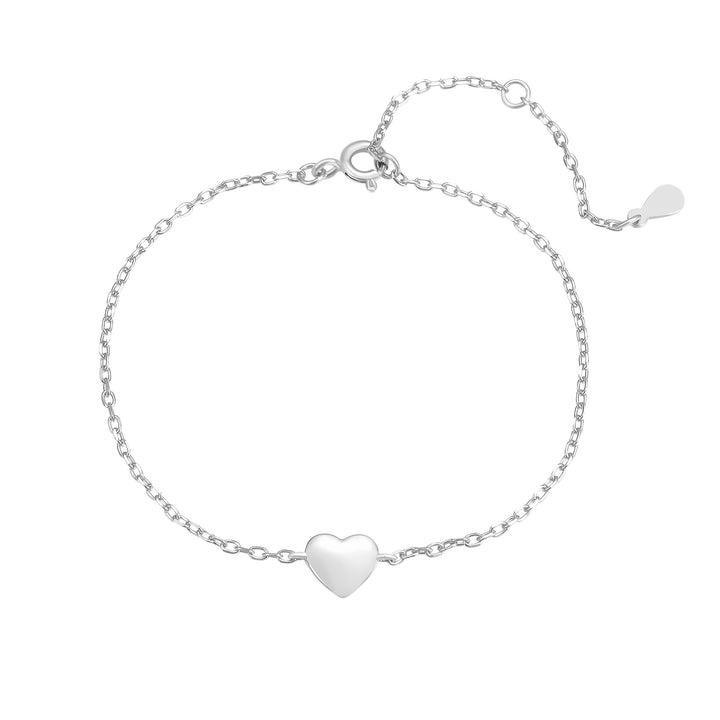 Pulsera Corazón Amor Plata de Ley