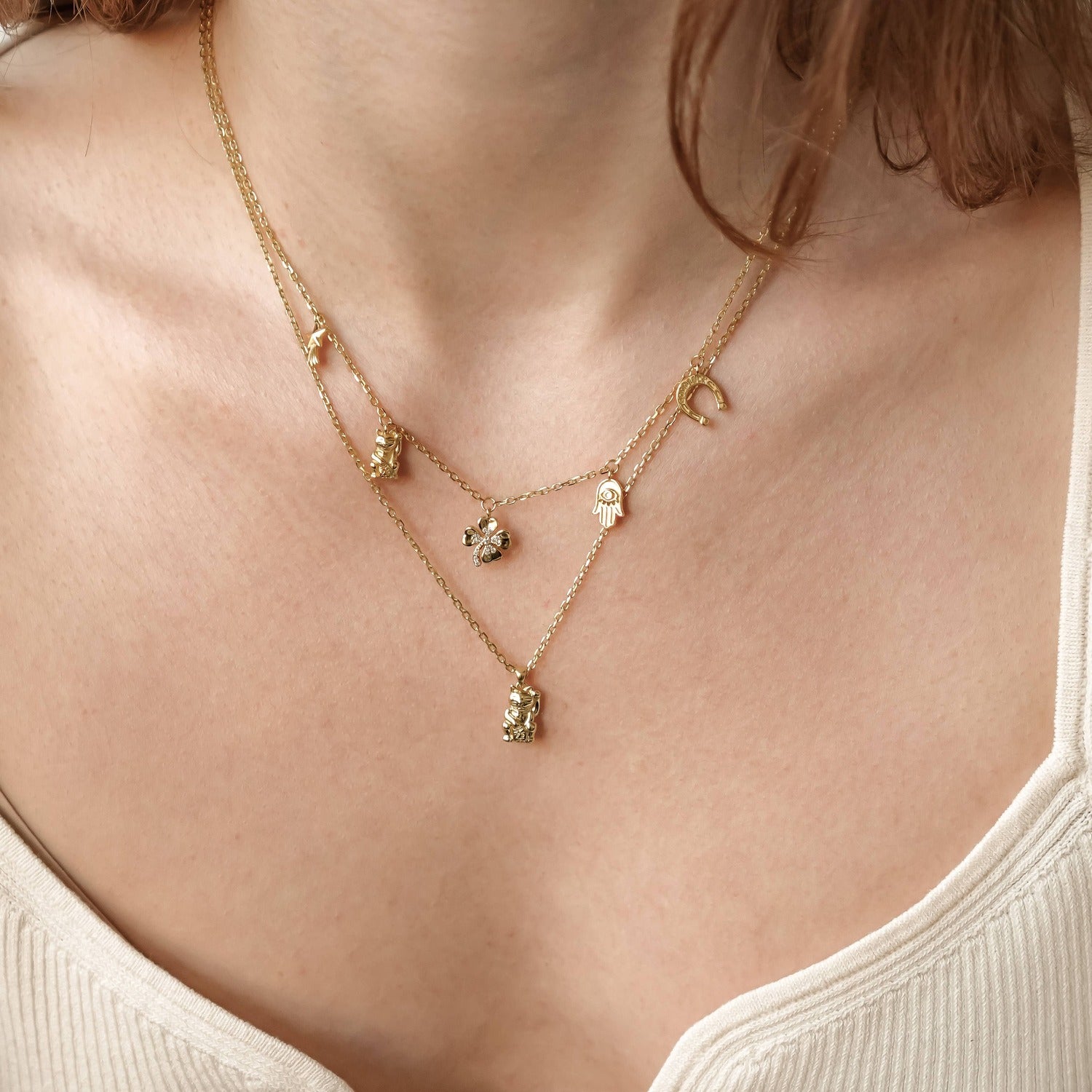 Collier Pendentif Charms Fortune Argent Sterling