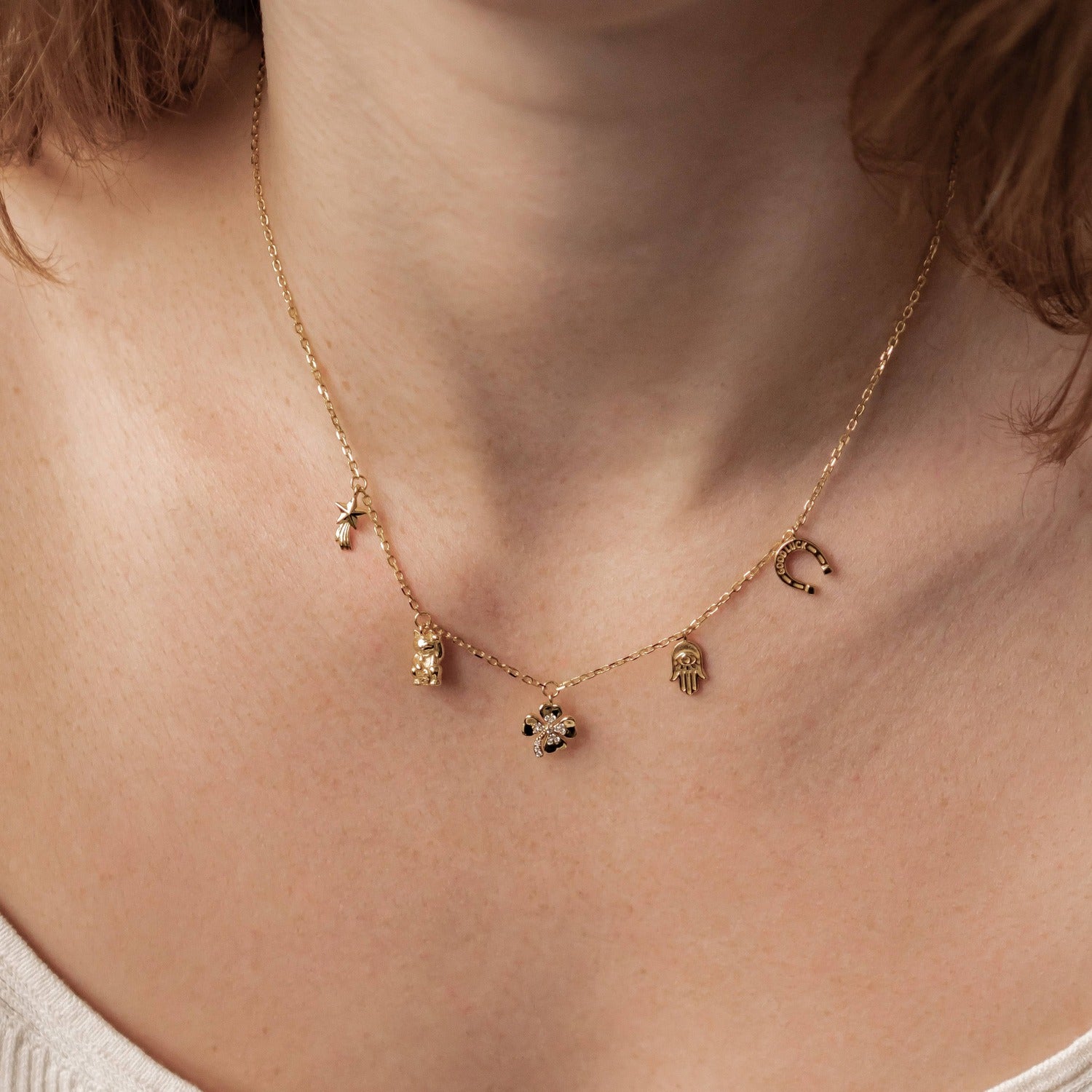 Collier Pendentif Charms Fortune Argent Sterling