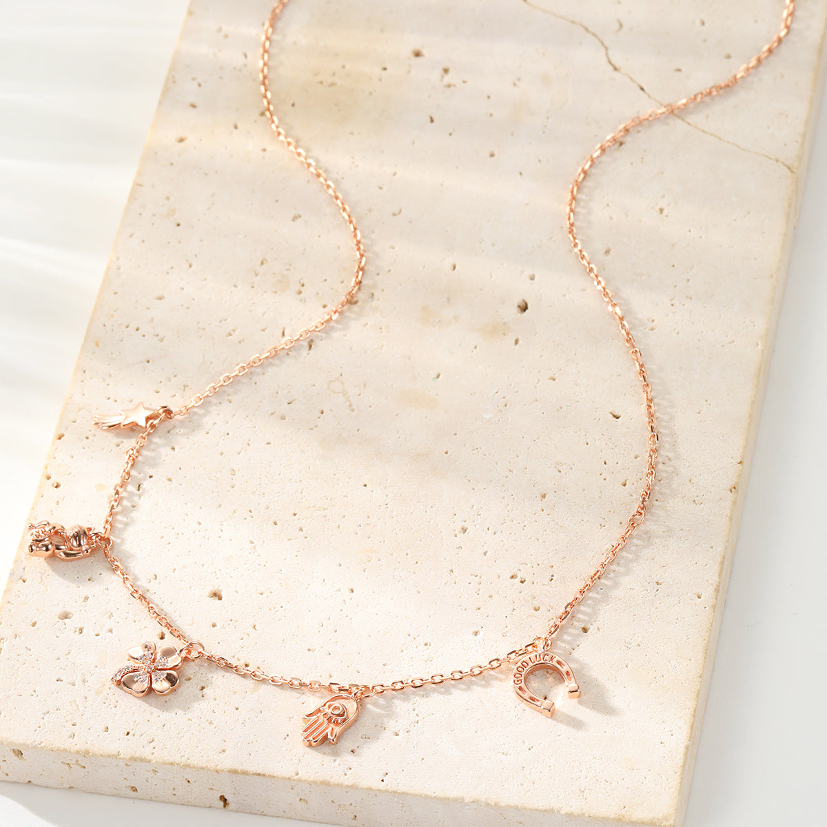 Collier Pendentif Charms Fortune Argent Sterling