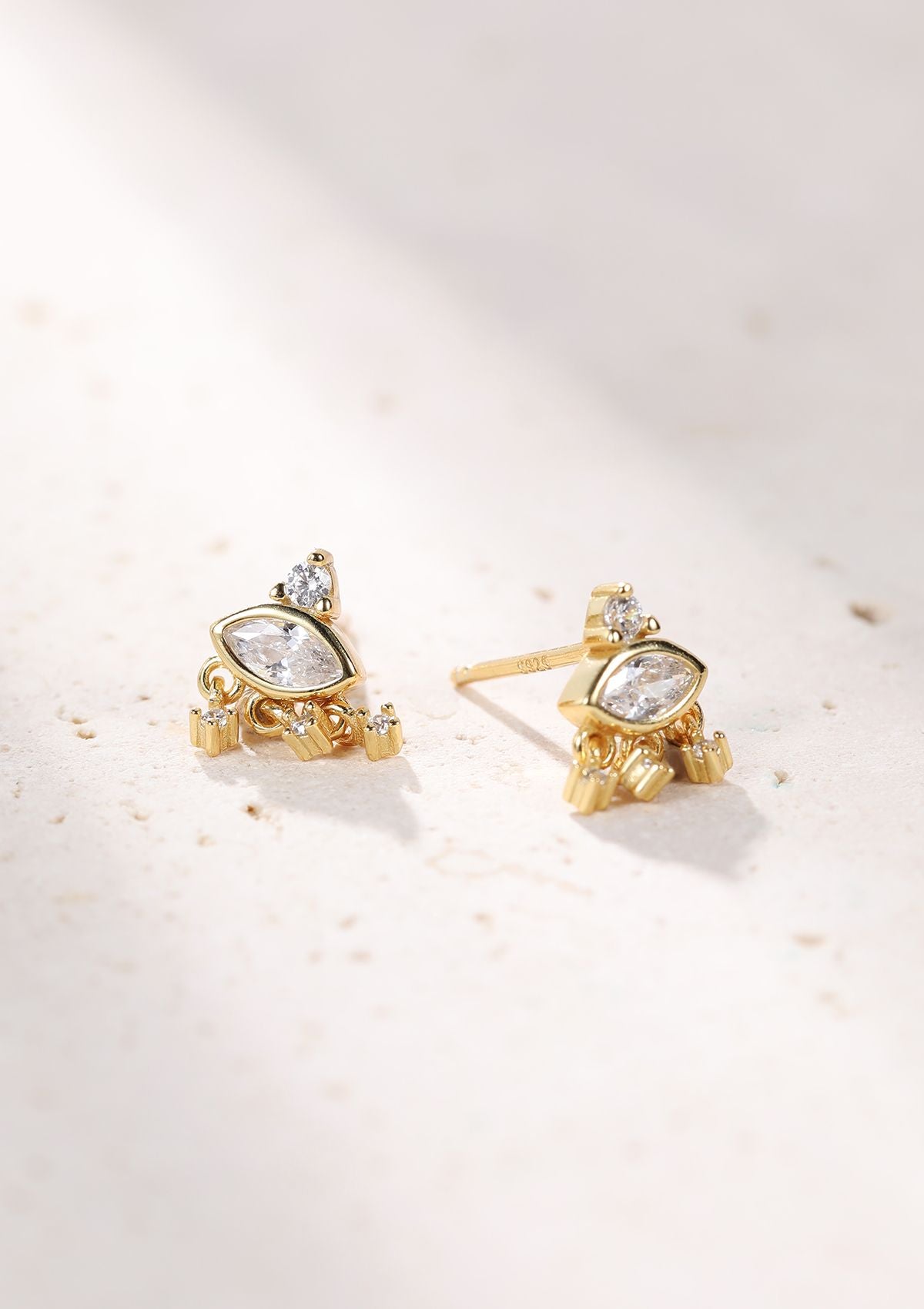 Lucky Eye Ohrstecker Sterlingsilber in Gold