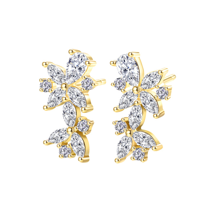 Pendientes Botón Flor de Marquesa Plata de Ley 925