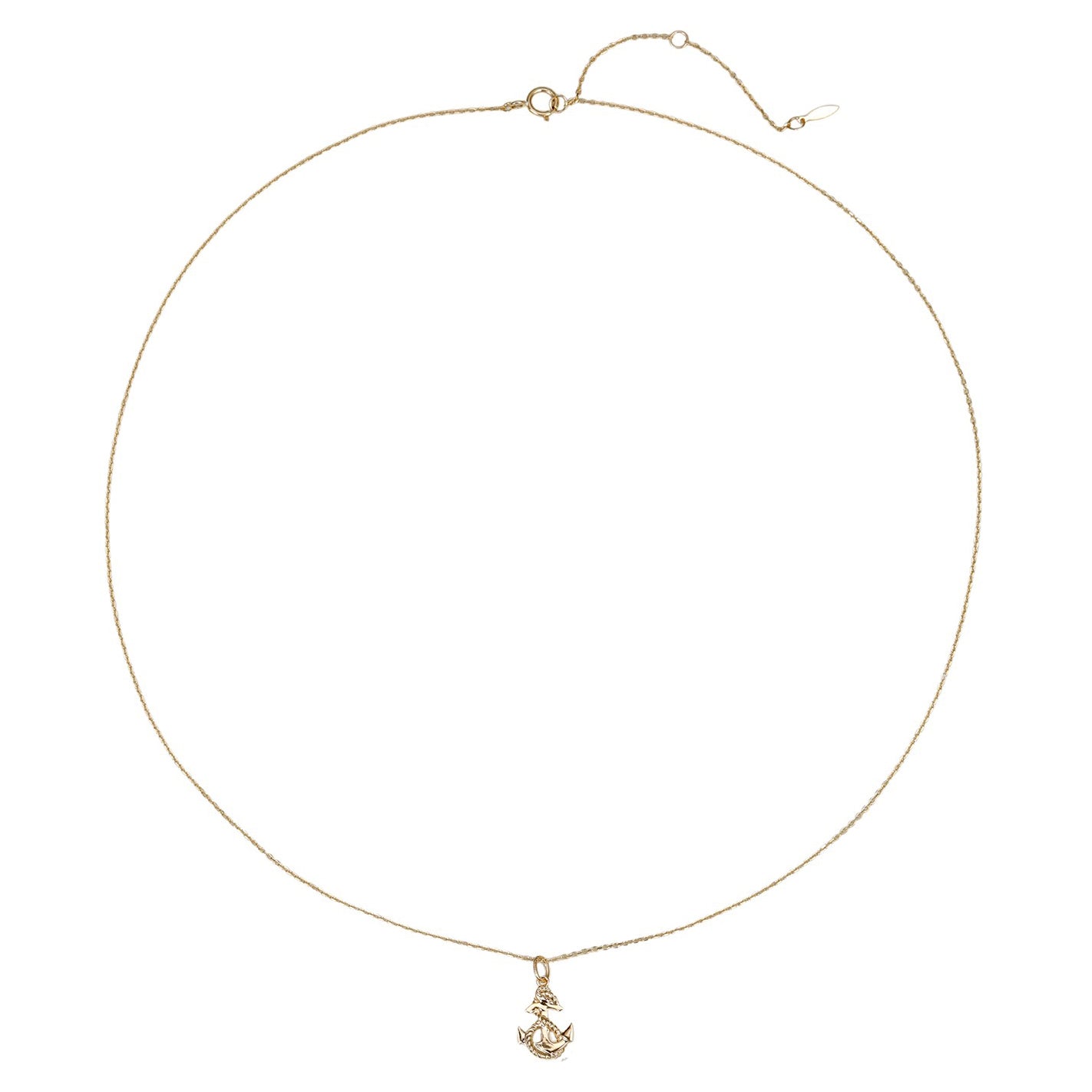 Nautischer Anker Anhänger Kette aus 585 Gold