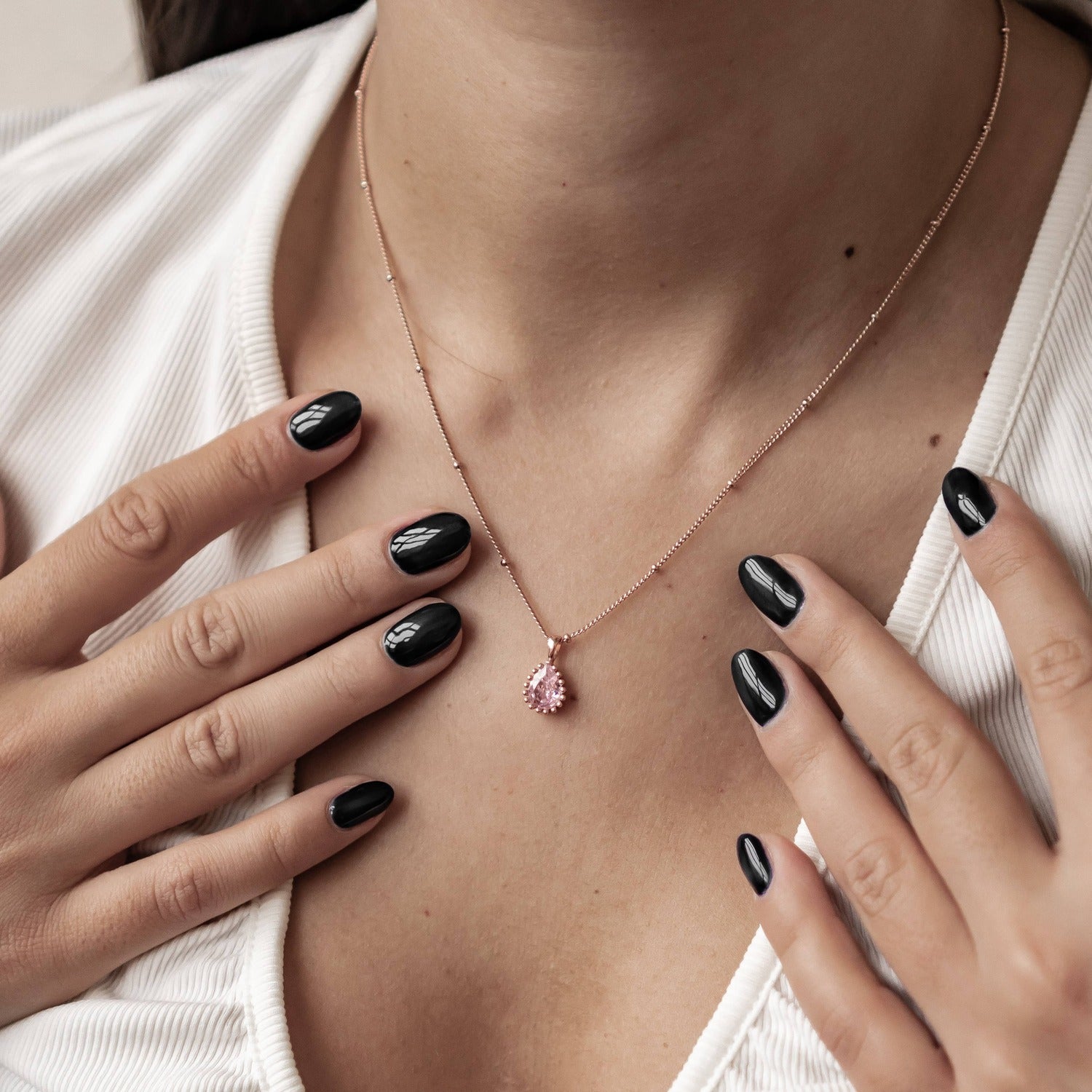 Collier Pierre de Naissance Octobre Tourmaline Argent Sterling