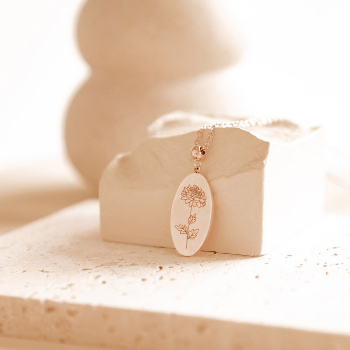 Collar Colgante Ovalado Personalizado Waterproof
