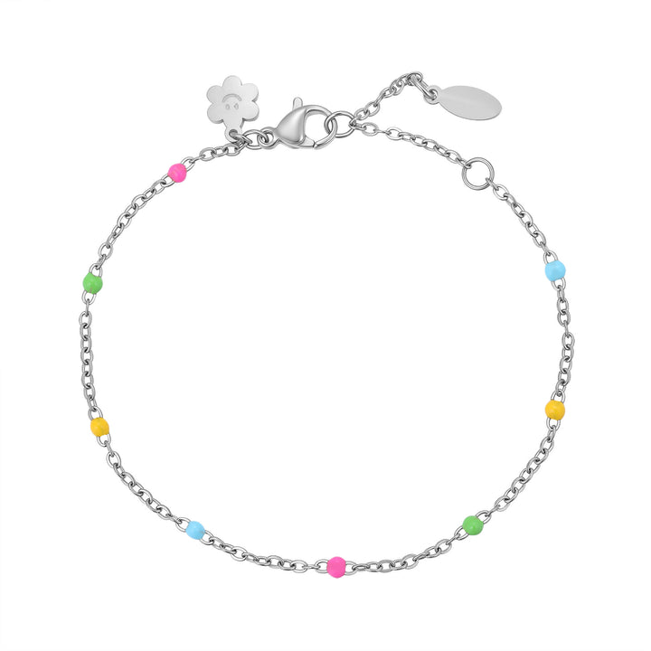 Regenbogen Perlenarmband – wasserfest