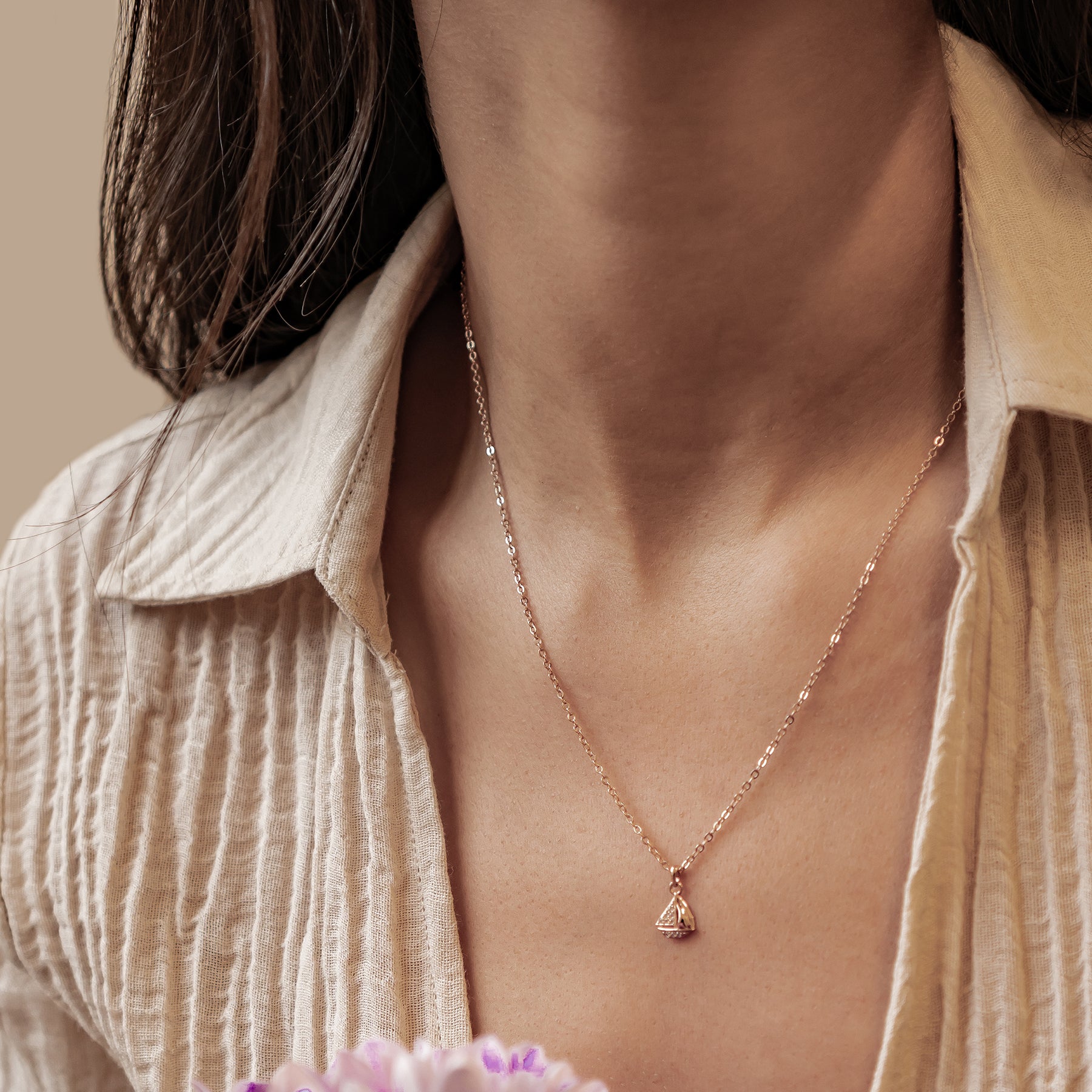 Collar Colgante Velero Brillo Plata de Ley 925