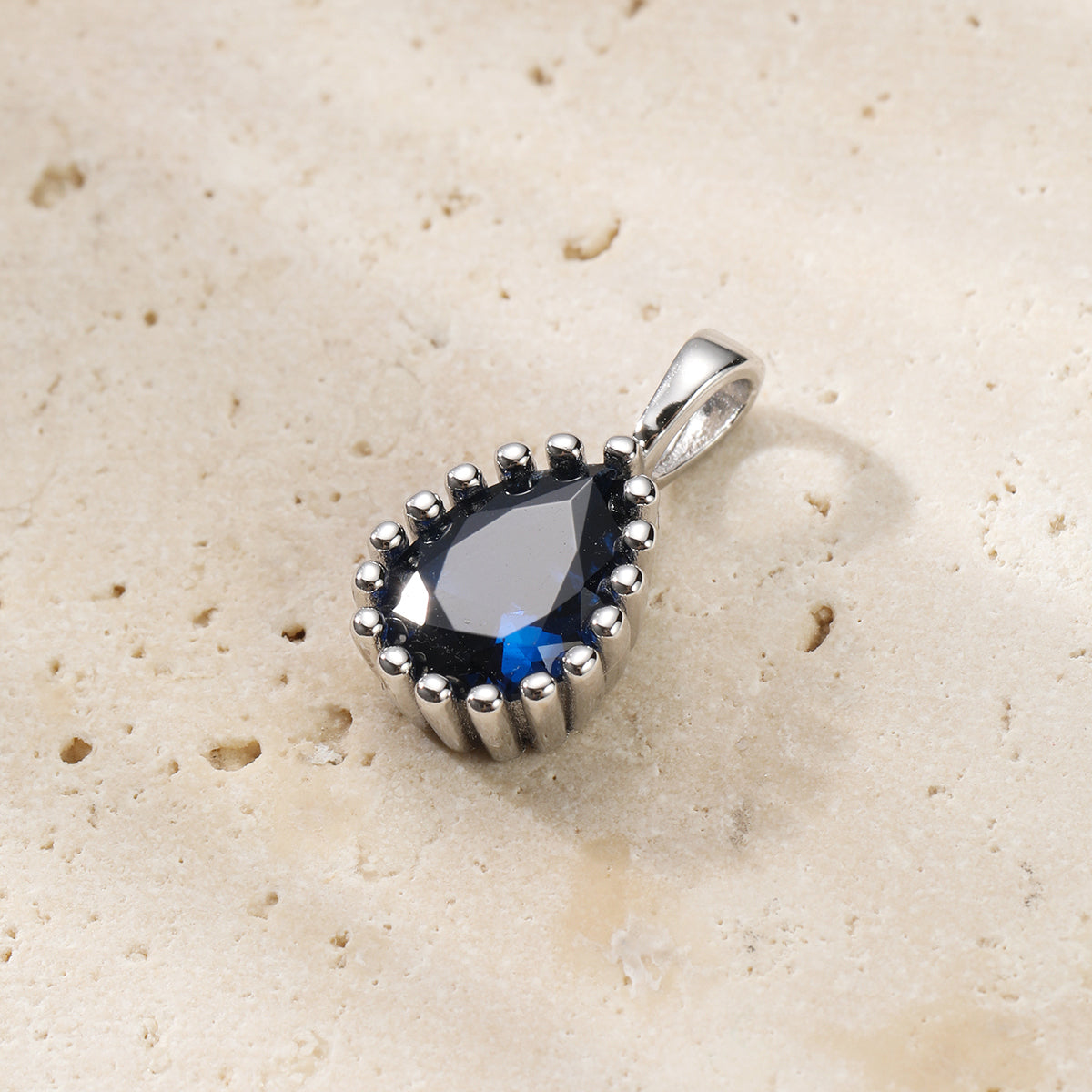 Collar Birthstone Septiembre Zafiro Plata de Ley 925